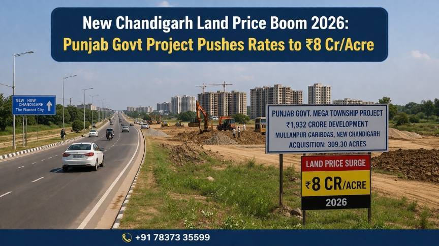 New Chandigarh's Astounding Land Value Growth: ₹5 Cr to ₹8 Cr by 2026